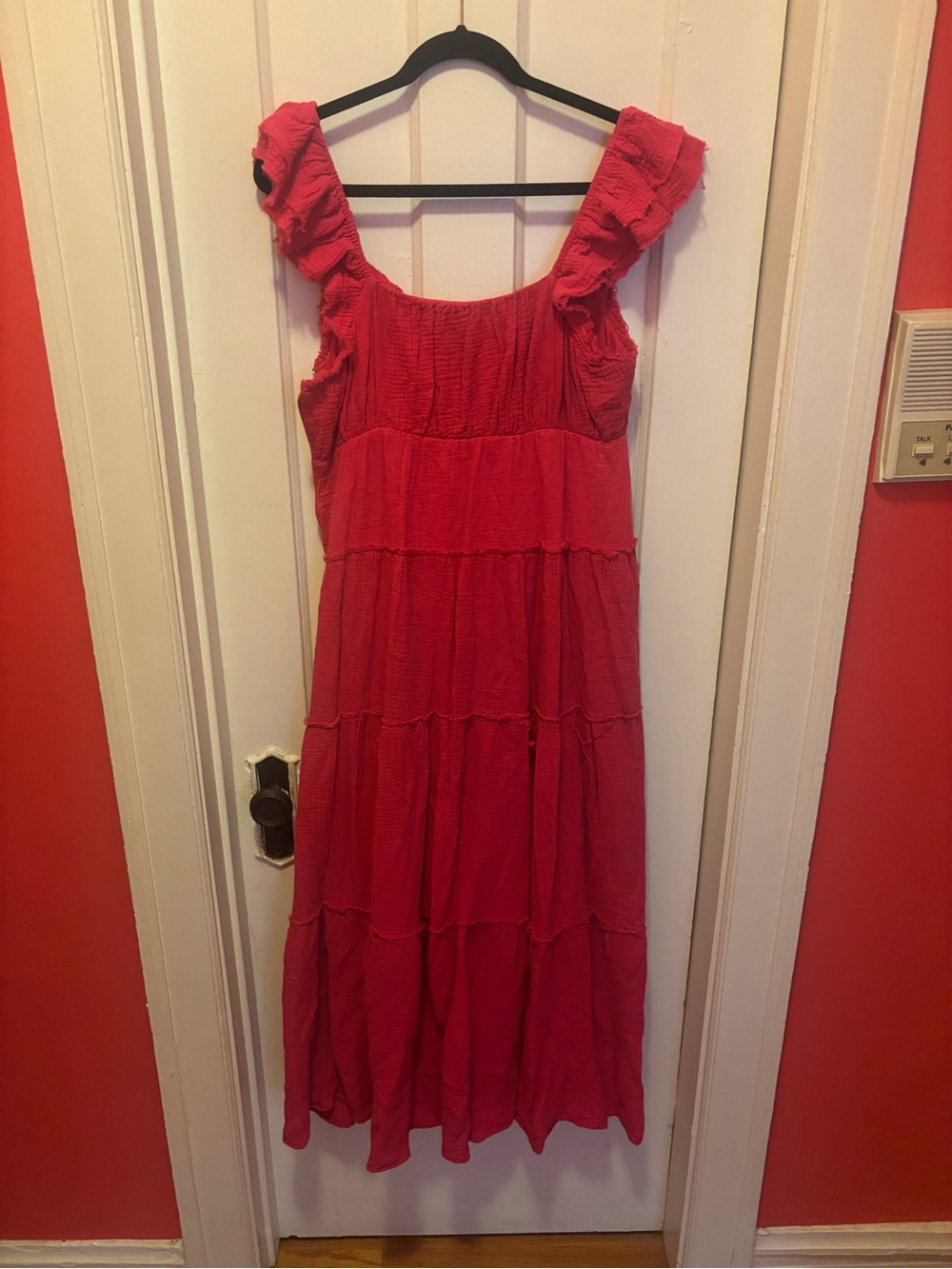 Pink Ruffle Strap Maxi Dress - Women - Picture 4 of 4
